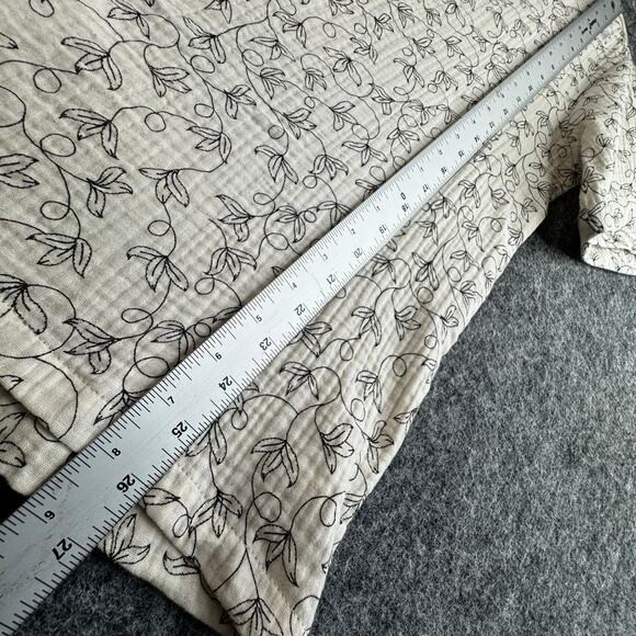 Thomas Sterling Men's Cotton Short Sleeve Button Up Shirt Size Small Beige - Picture 6 of 8